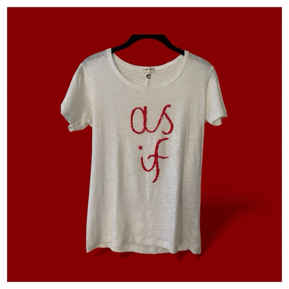 LA, California brand Rotten Roach White Tee with Red 'As If' Graphic